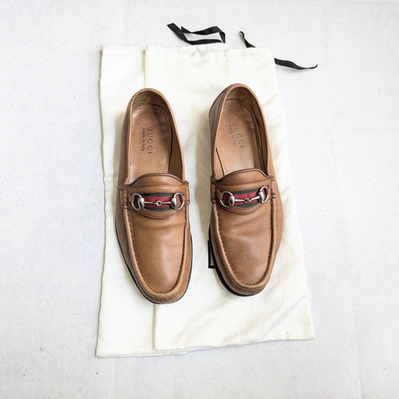 Gucci Horsebit Loafers Brown Men 8.5 D Leather